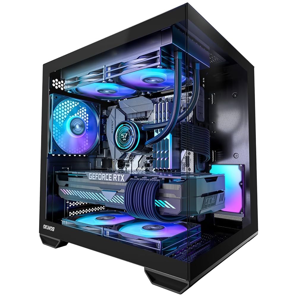 Amazon | Okinos MATX PC Case, Top 240mm Radiator Support, 5